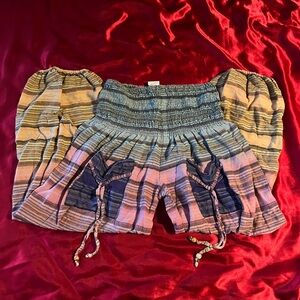Flowy Hippie Multicolored Striped Pants
